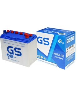 Ắc Quy GS NS60LS 12V 45Ah – Ắc Quy Nước Chính Hãng Cho Honda Civic, CR-V, City, Toyota Vios, Innova, Corolla Altis